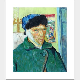 Self Portrait with Bandaged Ear by Vincent Van Gogh Posters and Art